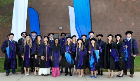 photo of law students attending UB's 2020 Commencement Celebration. 