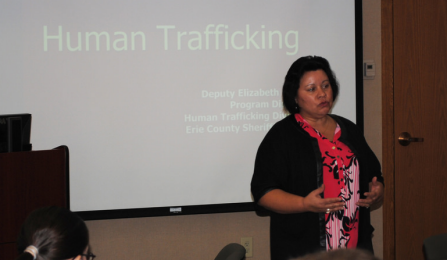 Deputy Elizabeth Fildes, program director for the Erie County Sheriff’s Office’s Human Trafficking Division. 