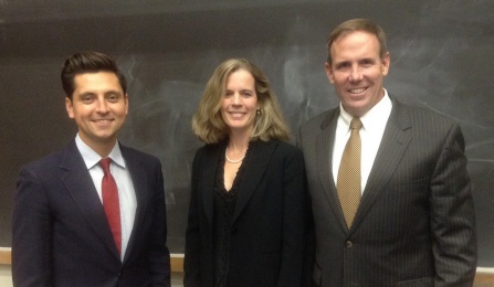 Christopher Rogers of the Open Society Foundations, Professor Tara Melish, and Capt. Glenn Sulmasy, chair and professor at the U.S. Coast Guard Academy. 