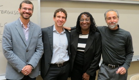Figuring out Ferguson panelists included professors Luis Chiesa, Anthony O’Rourke, Athena Mutua and Guyora Binder. 