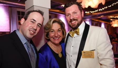 Ilene Fleischman with GOLD Group Immediate Past-President Michael J. Hecker ’09 and GOLD Group President Jeffrey P. Gleason ’08. 