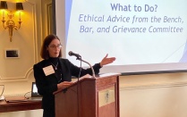 02/05/2020 – GOLD Group CLE: What to Do: Ethical Advice from the Bench, Bar & Grievance Committee featuring Margaret C. Callanan, Esq. '86, John J. DelMonte, Esq., Vincent E. Doyle III, Esq. '89, Hon. Erin M. Peradotto '84, and Joseph F. Saeli, Jr. Esq. 
