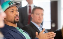 Lorenzo Alexander of the Buffalo Bills and the National Football League Players Association was a panelist for a discussion on "Freedom of Expression: The First Amendment and Athletics.". 