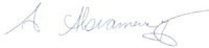 Dean Abramovsky's signature. 