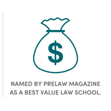 Named by preLaw magazine as a best value law school. 