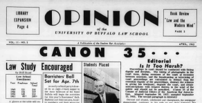 photo of the cover of The Opinion newspaper. 