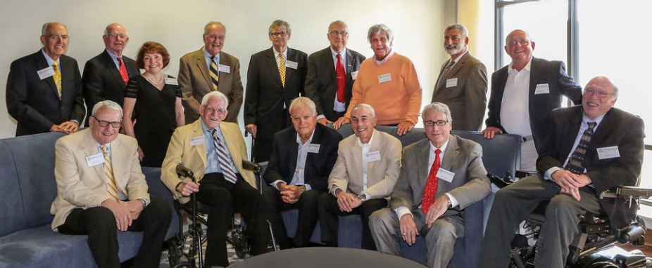 group of alumni attending a reunion. 