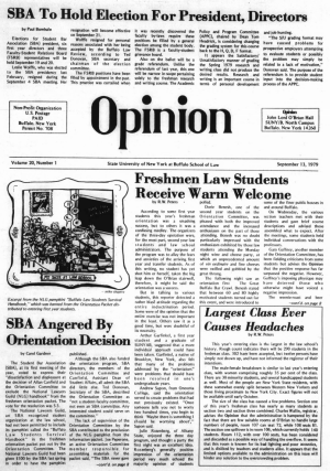 cover of The Opinion newsletter. 