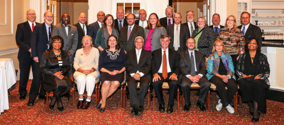 group of alumni attending a reunion. 