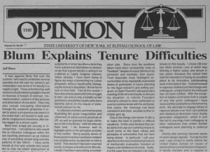 cover of The Opinion newsletter. 