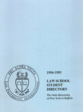 cover of the 1994-95 student directory. 