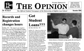 cover of The Opinion newsletter. 