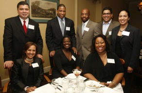 group of people smiling. 