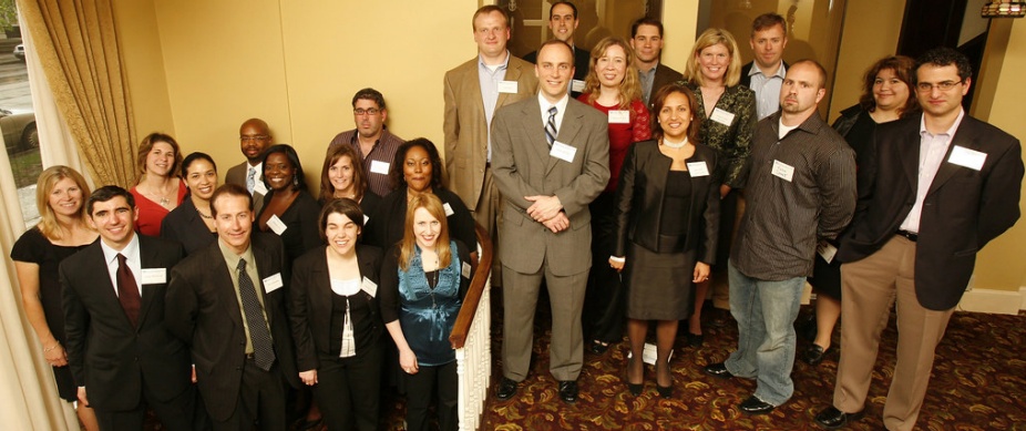 group photo of people smiling. 