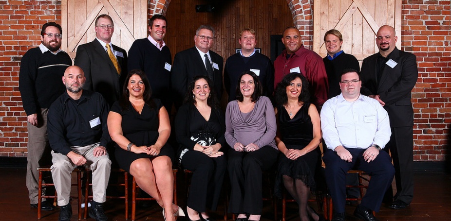 group of alumni attending a reunion. 