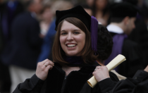 photo of law graduate smiling. 