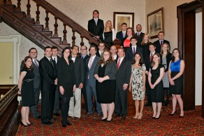 photo of students attending buffalo law review dinner. 