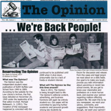 cover of The Opinion newsletter. 