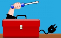 an illustration of a toolbox. 