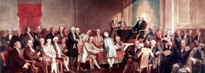 Signing of the Constitution by Thomas P. Rossiter. 