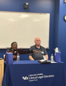 Missy Robinson's mother, Donna Robinson, speaking at the I AM Campaign event on April 18, 2025. 