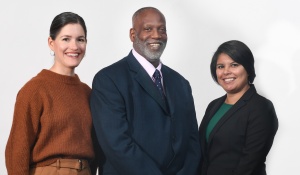 From Left to Right: Associate Professor and Director of the Criminal Justice Advocacy Clinic, Alexandra Harrington; Parole Reform Consultant, Jerome Wright; Staff Attorney, Annabel Mirales. 