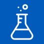 Lab vial with bubbles. 