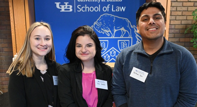 Past Mediation Clinic Students Left to Right: Victoria Heist '24; Ciara Donohue '24; Christian Soto '24.