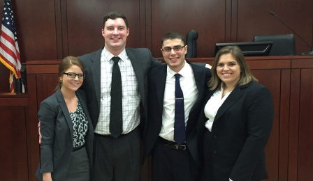 Rebecca Fioravanti ’15, Thomas Kotrys ’16, Aaron Jacobson ’16, and Merrick Sadler ’16. 