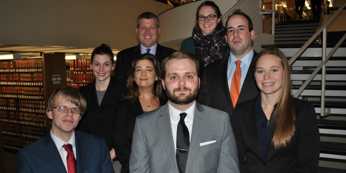 Steven Fildes ’17, Emily Eckert ‘17, Erin Decker ’16 Steven Fisher ’16, Emily Eckert ’17 with coaches: Kevin Espinosa, Angela Delgato, and Michael Hecker. 