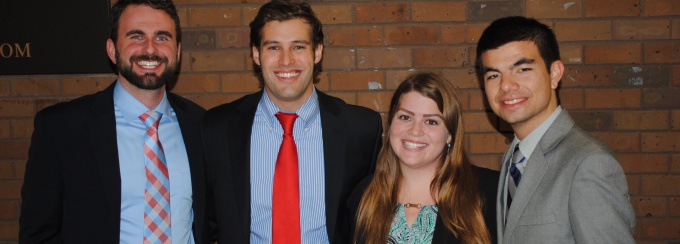 Pictured: Joseph Lavoie ’17, CJ Cook ’17, Erica Pandolfo ‘17 & Andrew DeMasters ’17. 