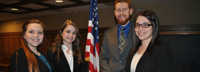 Justina Sailor '16, Victoria Karnisky ’17, Ryan Stebbins ’17, Gina Grimaglia ‘16. 