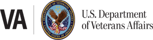 Logo for the United States Department for Veterans Affairs. 