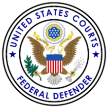 Logo for the United States Courts Federal Defender. 