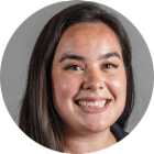 young woman smiling. 