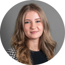 young woman, smiling. 