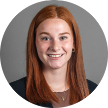 young woman smiling. 