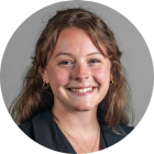 young woman smiling. 