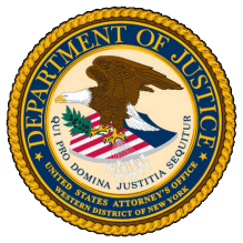 Logo for the United States Attorney's Office for the Western District of New York. 