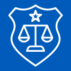 Veterans Law Practicum logo featuring a shield with balanced scales and a star. 