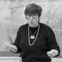 Professor Isabel Marcus is teaching in the classroom. 