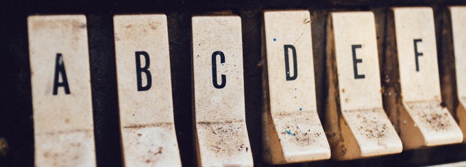 photo of the alphabet on keys. 