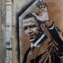 Painting of Barack Obama on Montmarte Wall. 