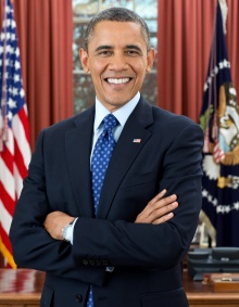 Portrait of President Barack Obama. 