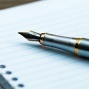 photo of pen on paper. 