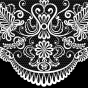white lace on black background. 