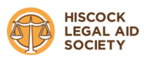 logo for Hiscock Legal Aid Society. 