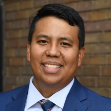 man smiling. 