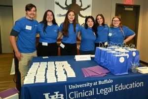 Zoom image: Family Violence and Women’s Rights Clinic Student Attorneys (left to right): Mark Bassett ’25, Kailyn Lane ’26, Lillian Brown ’25, Anna Chung ’25, Natalie Quevedo ’25 and Jahna Mott ’25. 