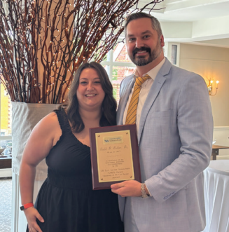 Zoom image: 2025-26 GOLD Group President Marina A. Barci &rsquo;18 and 2024-25 GOLD Group President Todd J. Potter, Jr. &rsquo;15. 